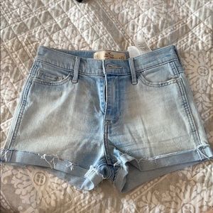 Hollister high rise jean shorts